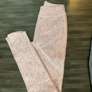 gymshark fleur texture leggings - dusky  pink marl